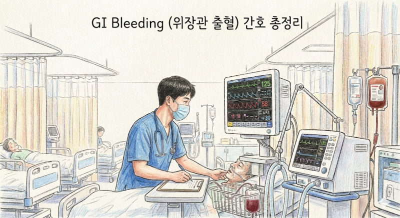 [CASE] GI Bleeding (위장관 출혈) 간호 총정리!