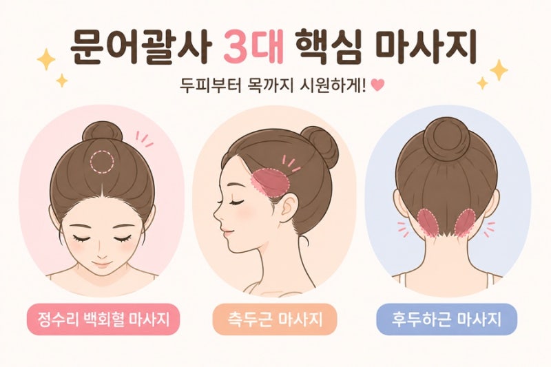 문어괄사 마사지 하는 방법 두피 마사지 방법