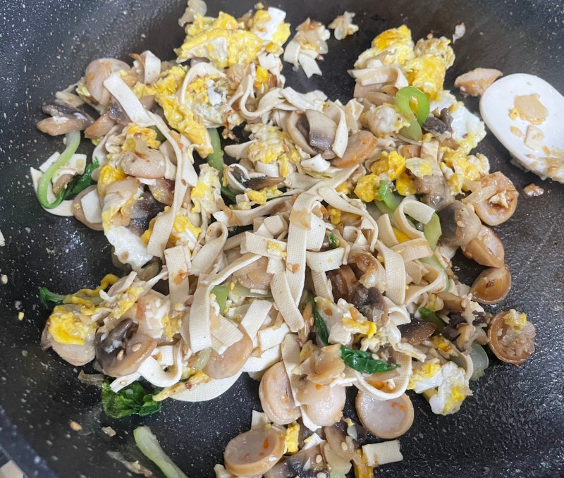 돌아기 두돌 세돌 아기 두부면으로 이유식 아기 두부면 팟타이 유아식 만들기 레시피 ❤︎