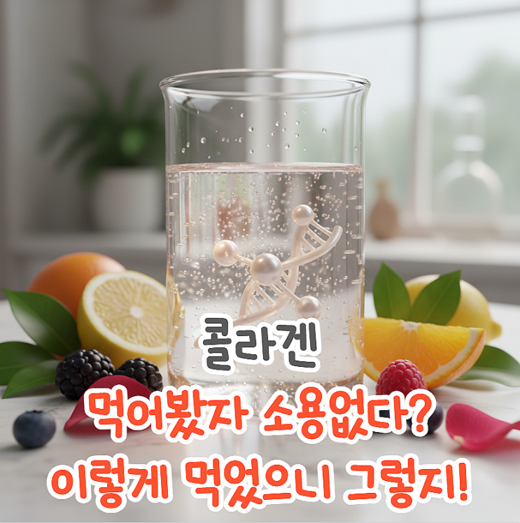  저분자 콜라겐 이렇게 안 먹을거면 먹질마라(섭취방법 공유)
