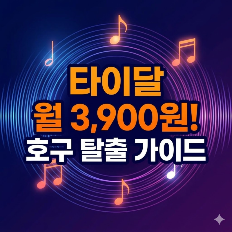 타이달플러스 할인 받아 음악 원없이 듣는법, 월 4천원도 안 들어요