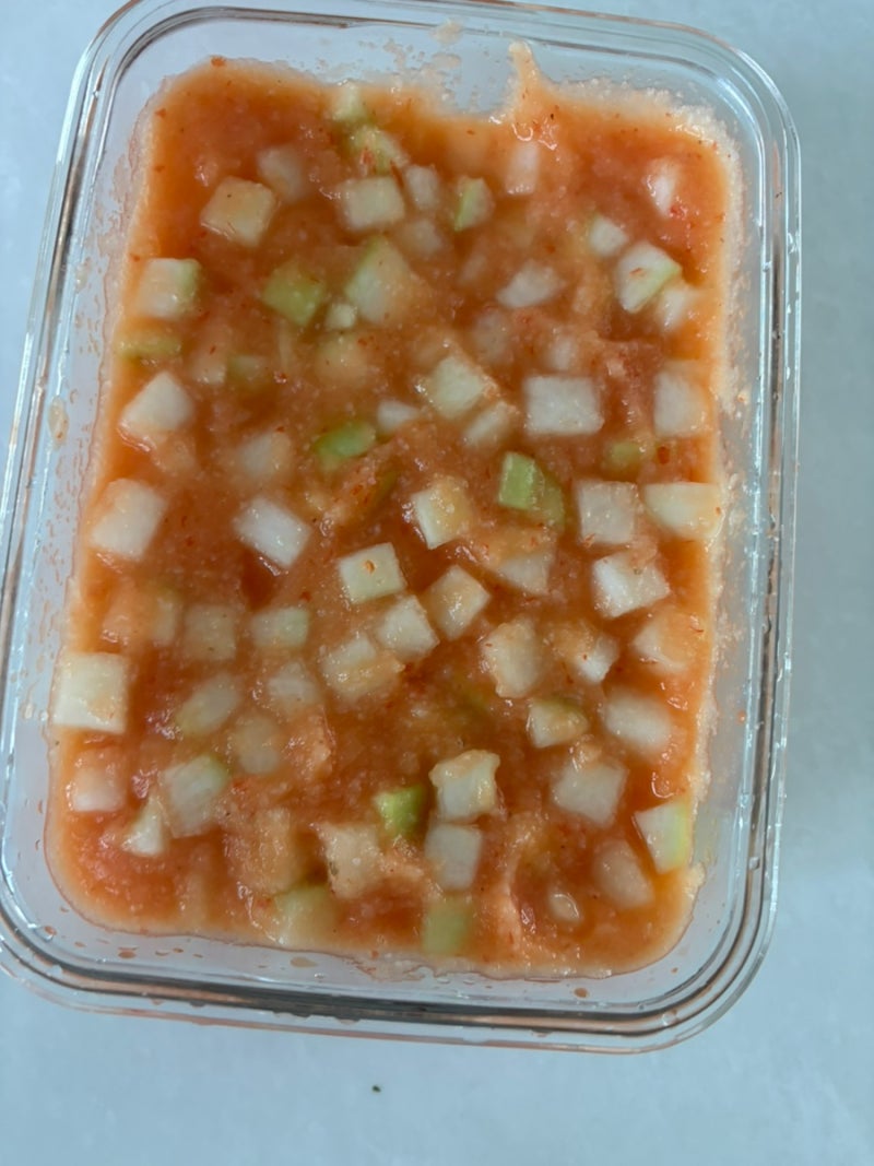 아기 깍두기 간단 레시피ㅣ아기 반찬으로 좋은 유아식 김치 만들기