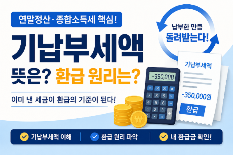기납부세액 뜻·환급 원리 총정리 | 결정세액 차이 모르면 세금 더 낸다