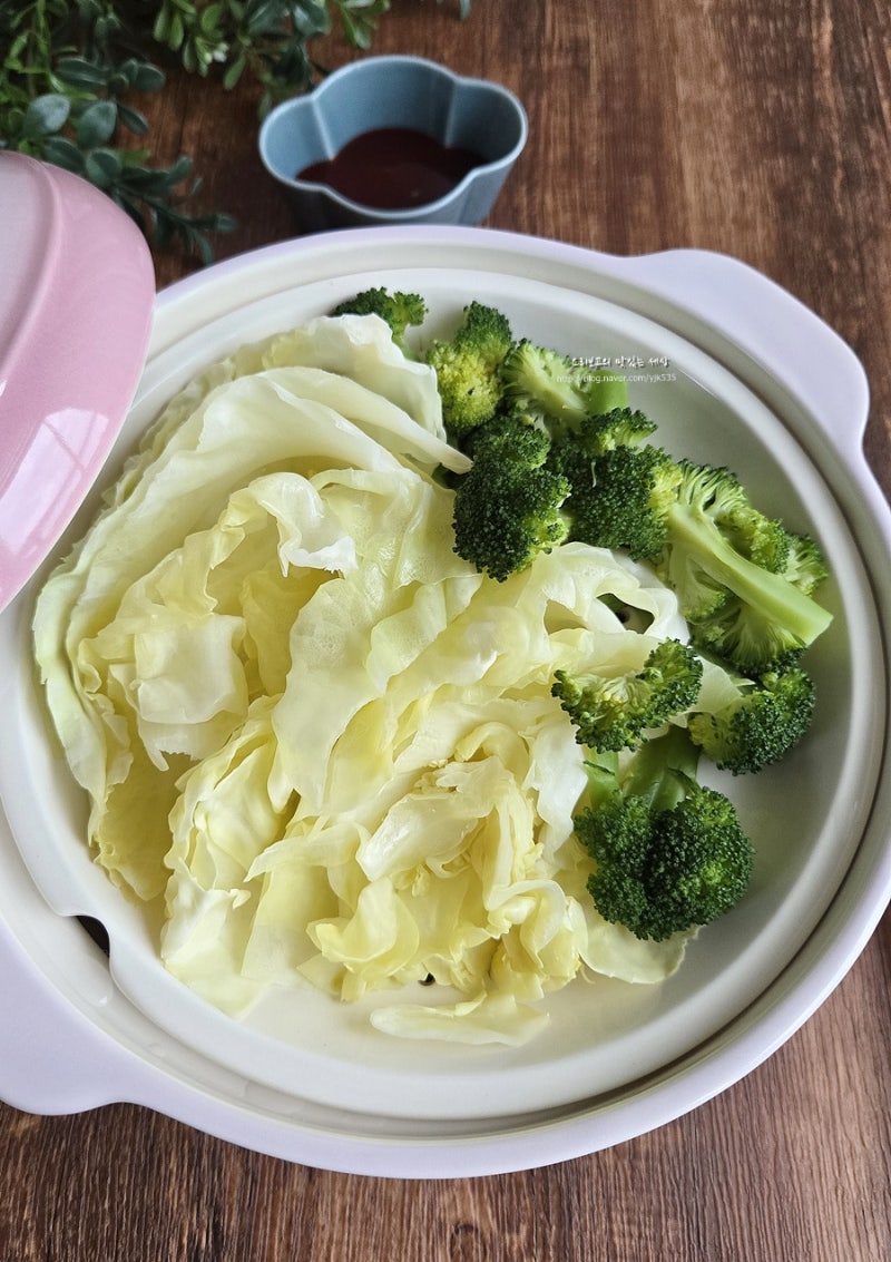 전자레인지 양배추 찜 브로콜리 찌기 전자렌지 양배추 찌는 법 시간