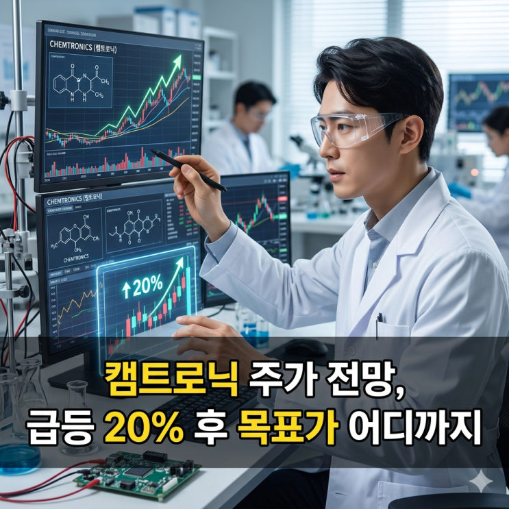  캠트로닉 주가 전망, 급등 20% 후 목표가 어디까지