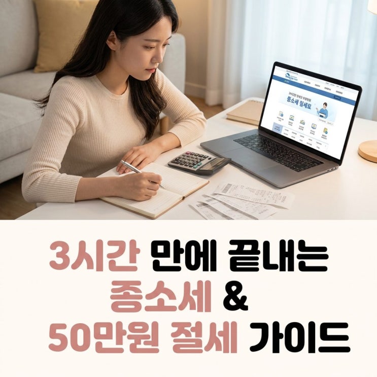  종합소득세신고, 3시간만에 끝내는 실전 가이드와 하루 50만 원 절세법