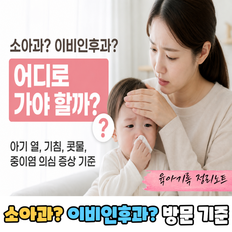 열·감기·중이염 소아과 vs 이비인후과 어디가 맞을까?(초보 부모 필수 가이드)