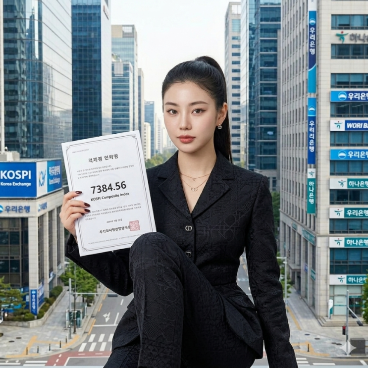  코스피 7,384.56 마감, 7,000 돌파. 삼성전자 시총 1조달러 돌파 세계시총 11위