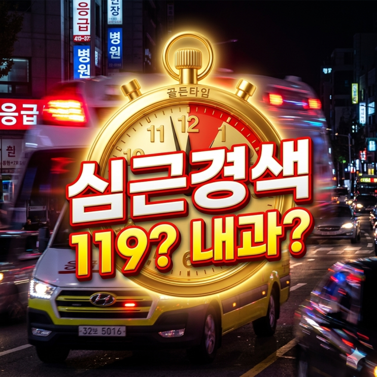  심근경색 의심되면 어디로 가야 할까? 응급실·검사·골든타임 총정리