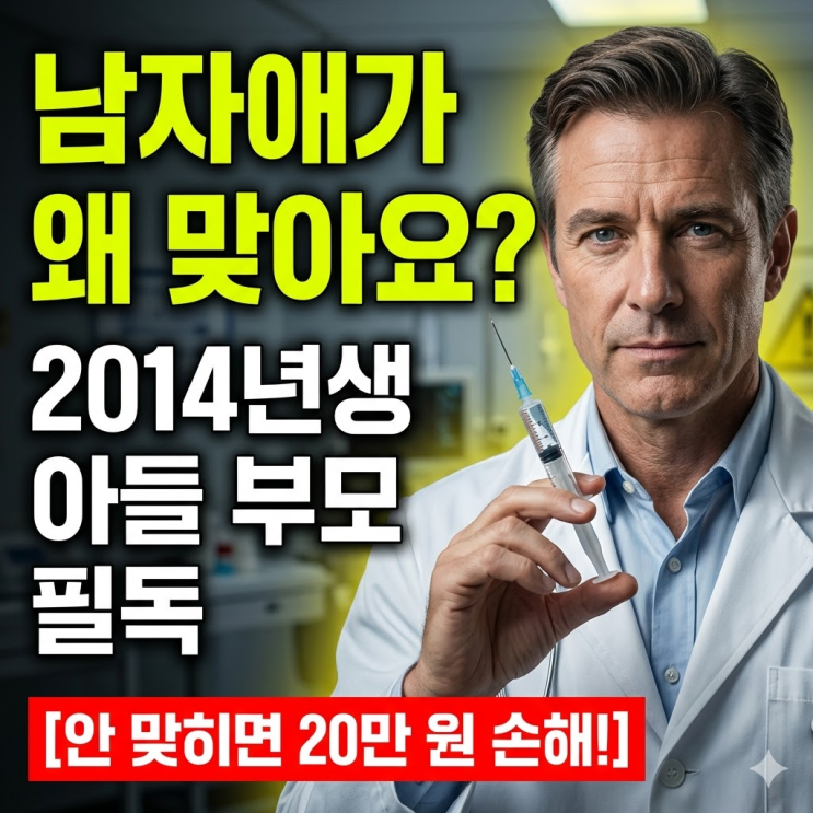 HPV 백신  "딸만 맞히는 줄 알았는데..." 오늘부터 2014년생 아들 부모들이 병원 달려가는 이유!