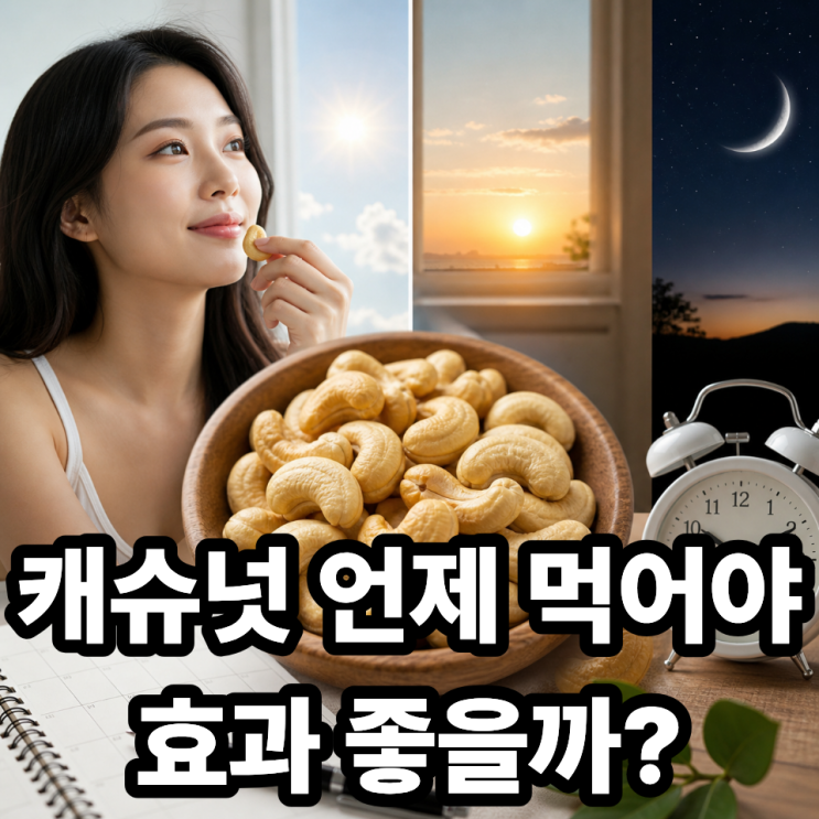  캐슈넛 먹는 시간 언제가 좋을까? 효과 2배 높이는 섭취 타이밍