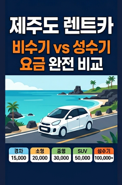 2026 제주도 렌트카 가격비교 완벽 가이드 — 차종별 요금·보험 선택·예약 꿀팁 총정리