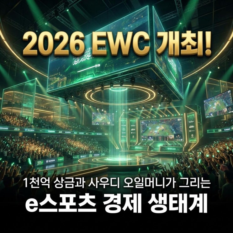  2026 EWC 개최! 1천억 상금과 사우디 오일머니가 그리는 e스포츠 경제 생태계