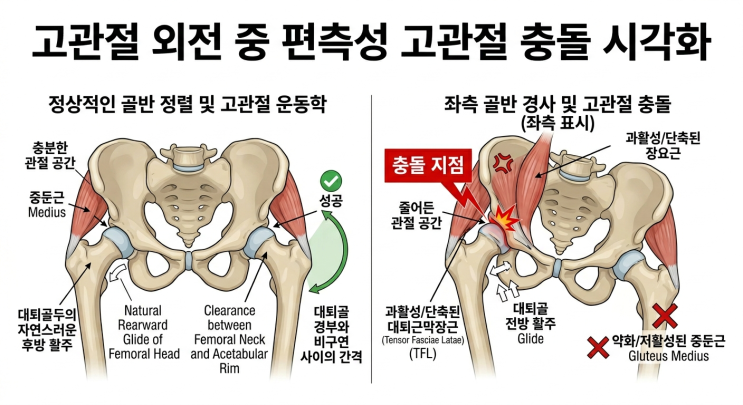  부천pt 힙어브덕션 시 골반 찝힘 이유와 해결책은?