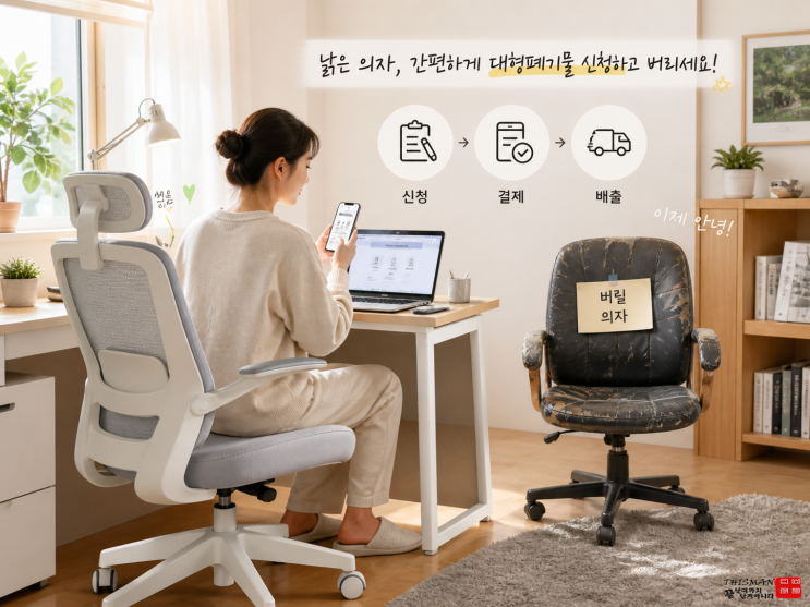  의자버리기 생각보다 쉬웠던 대형생활폐기물 인터넷 신고 후기