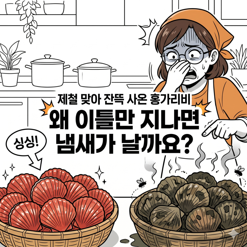 홍가리비 손질 후 냉동 보관 기간? 30년 반찬 장인의 비밀