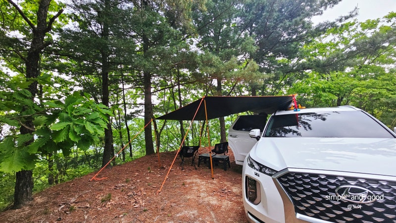 차량용 부착식어닝 타프 추천 바람개비따라서 우중 차박캠핑 후기