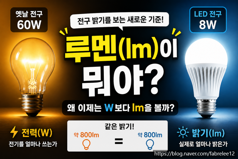 전구 밝기는 왜 이제 와트(W)보다 루멘(lm)을 볼까?