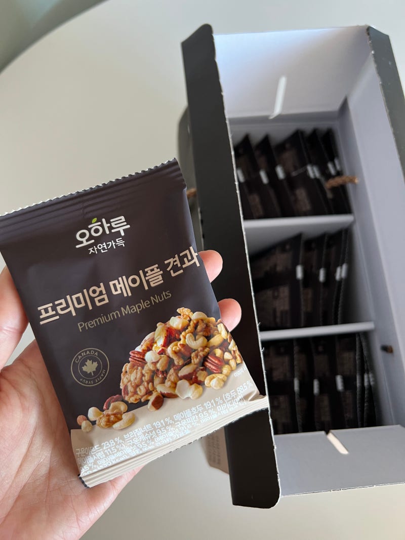맛있는 것만 골라담은 오하루 자연가득 프리미엄 메이플 견과