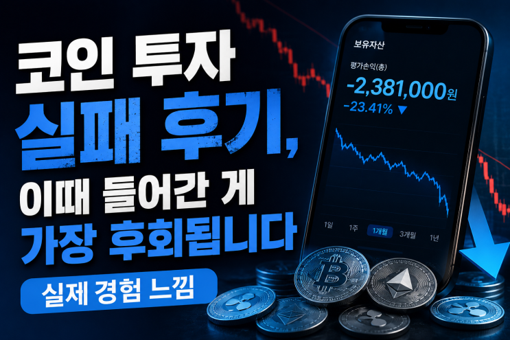  코인 투자 실패 후기, 이때 들어간 게 가장 후회됩니다 (실제 경험 느낌)
