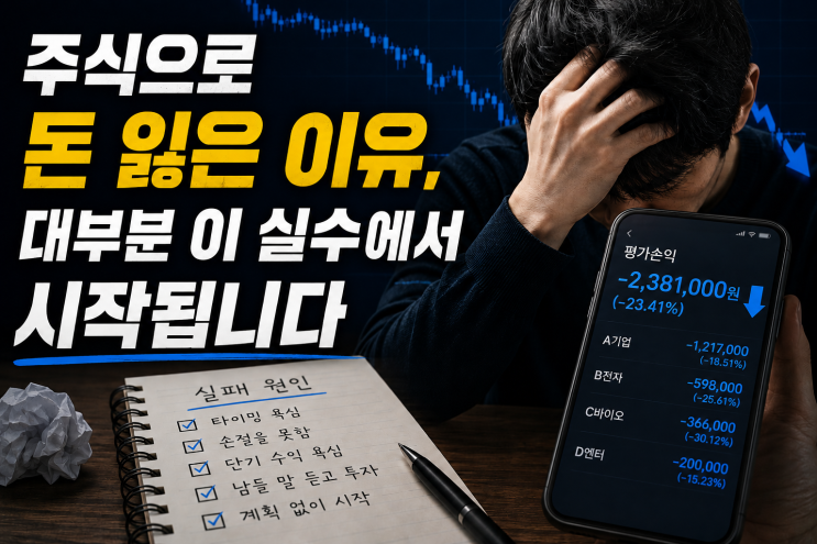  주식으로 돈 잃은 이유, 대부분 이 실수에서 시작됩니다 (경험담 기반)