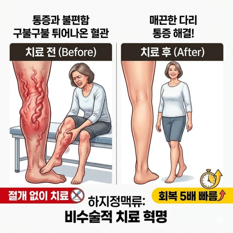 하지정맥류 수술방법, 다리 아파서 미뤘다면… 회복 5배 빨라진 요즘 치료