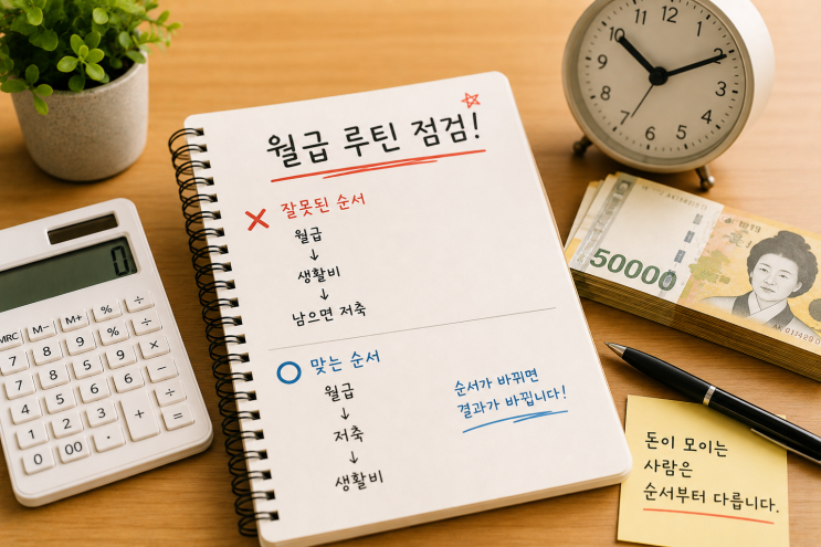  월급 루틴 잘못 잡으면 평생 돈 못 모입니다, 대부분 이 순서에서 막힙니다