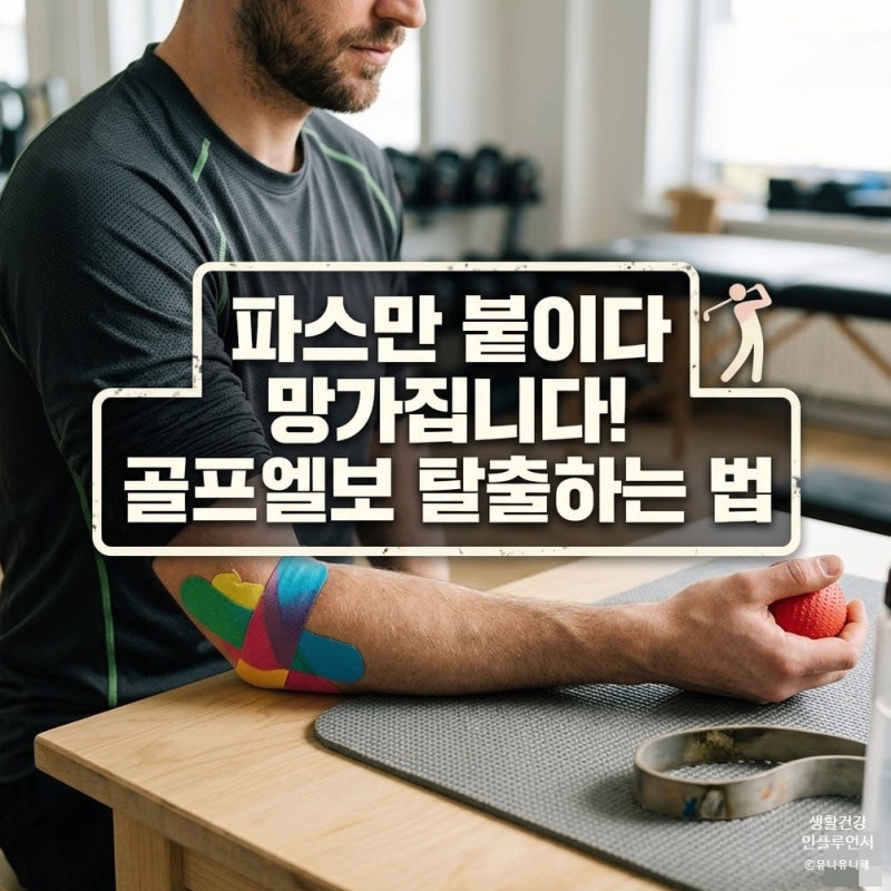 파스로 안 낫는 골프엘보 통증, 초기증상 잡는 골프엘보 치료와 관리방법