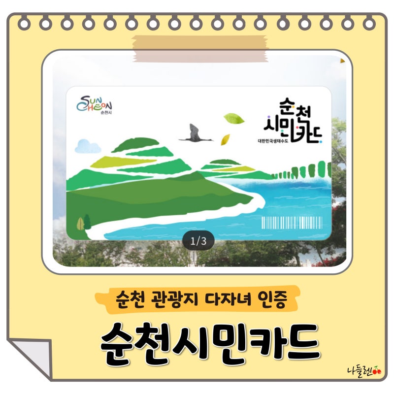 순천시민카드 도서관회원증부터 다자녀할인까지