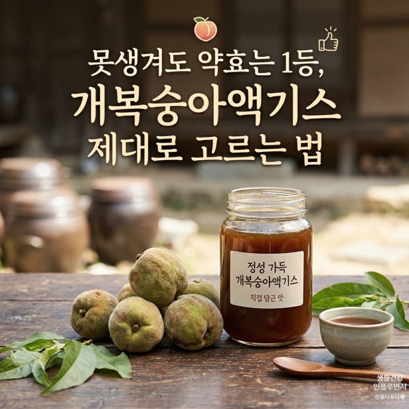 천연 기관지 보호제, 개복숭아액기스효능과 맛있는 개복숭아즙 고르는 기준