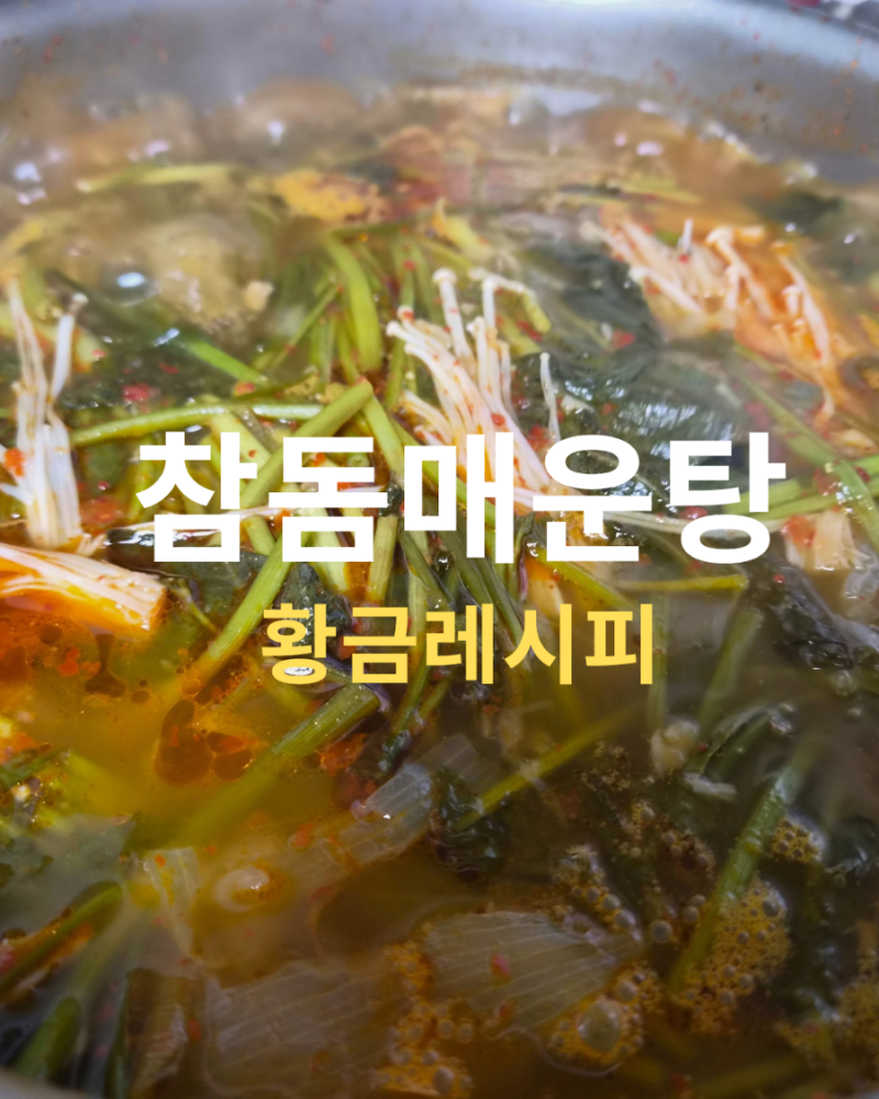 참돔매운탕 매운탕 황금레시피