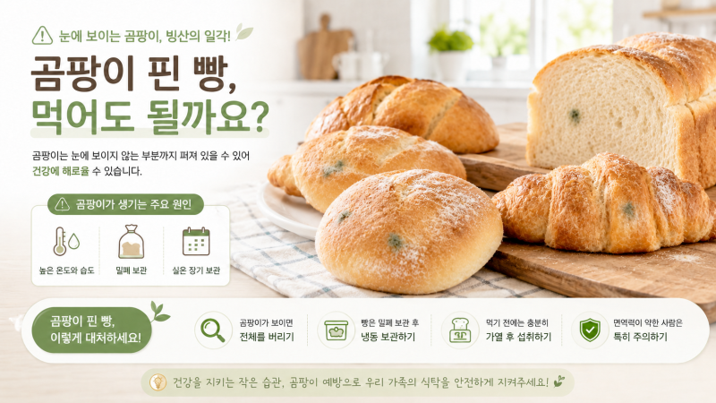 곰팡이 핀 빵, 일부만 떼면 10명 중 8명 병원행?!