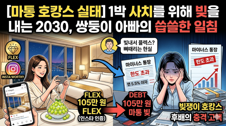  [마통 호캉스 실태] 1박 사치를 위해 빚을 내는 2030, 쌍둥이 아빠의 씁쓸한 일침