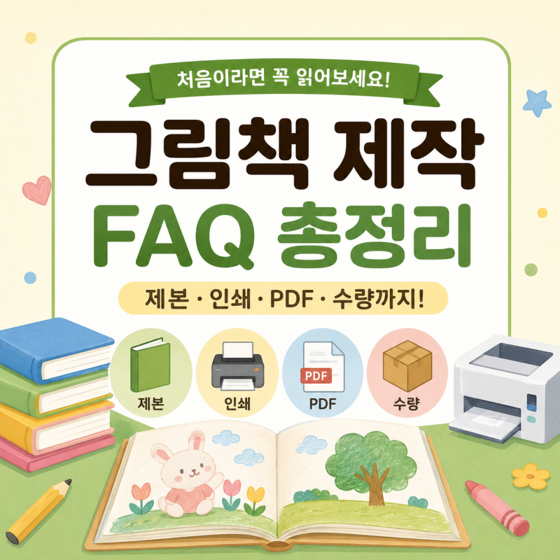 그림책·동화책 제작 FAQ | 인쇄소에서 가장 많이 받는 질문 총정리
