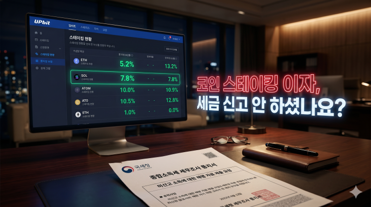  코인 스테이킹 이자 에어드랍 수익, 5월 종소세 신고 안 하면 세금 폭탄?
