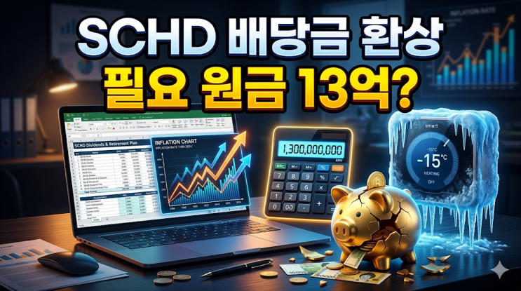  SCHD 미국 배당주 월 200만 원 은퇴 환상, 엑셀 시뮬레이션 돌려본 30대 현실 후기