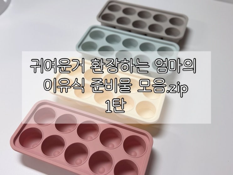  귀여운거 환장하는 엄마의 이유식 준비물 모음.zip1탄 자이티 큐브틀과 소분용기