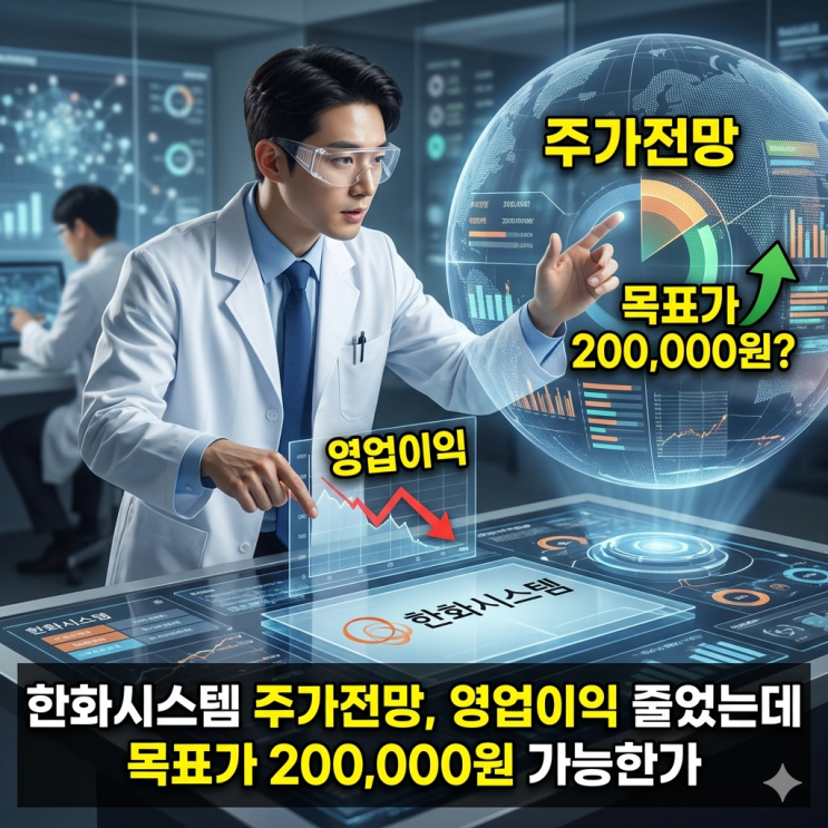  한화시스템 주가전망 영업이익 줄었는데 목표가 20만원 가능한가