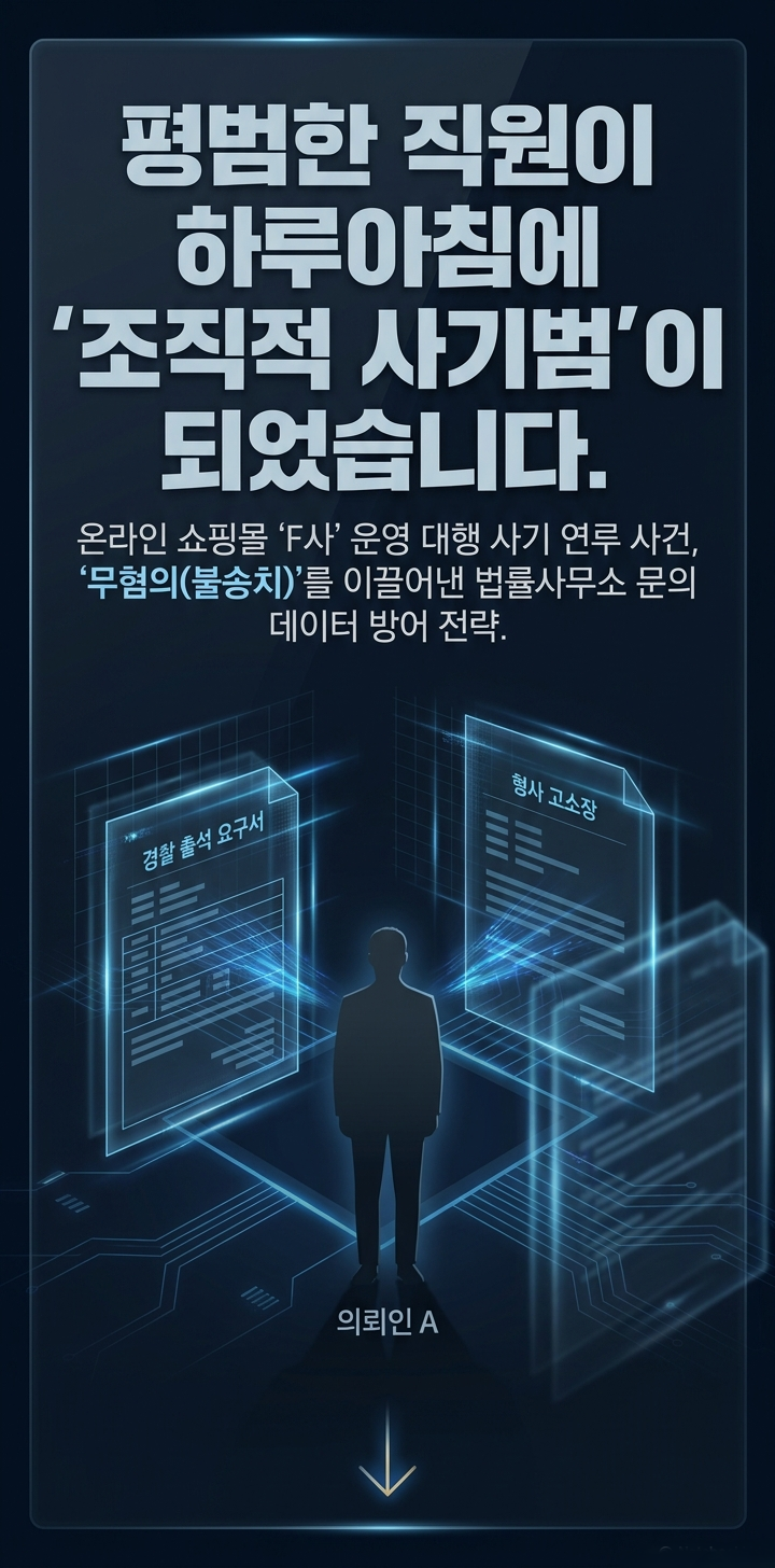  [성공사례] 쇼핑몰 사기 연루 사건 : '편취 범의' 부존재 입증을 통한 무혐의 도출