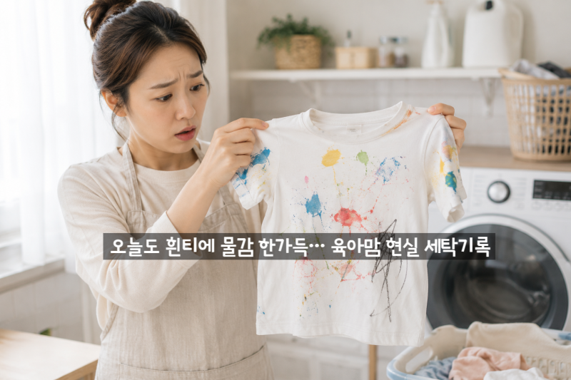 어린이집 흰옷 물감 얼룩 지우는법, 매직 묻었을 때 현실 대처법