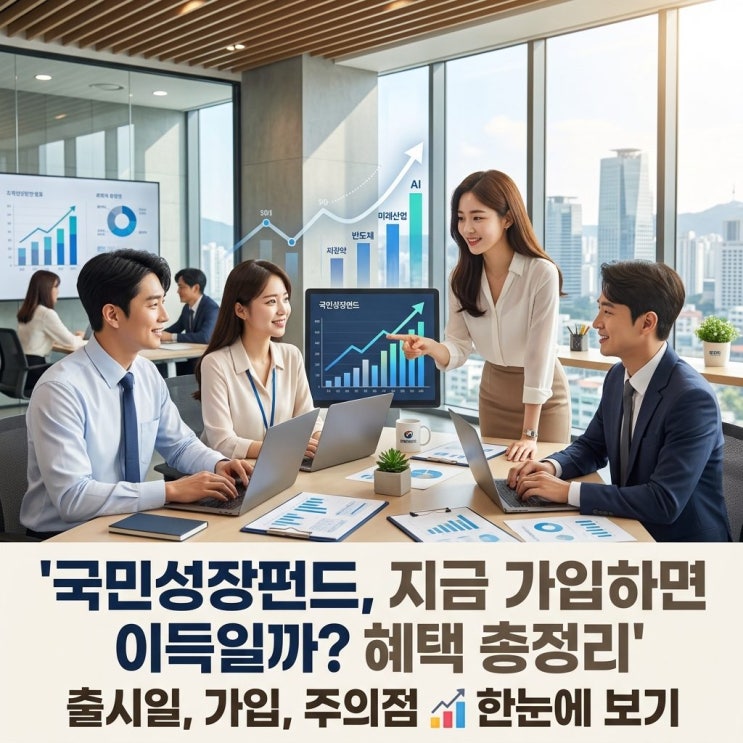  국민성장펀드 지금 안 들어가면 손해? 출시일·혜택 한눈에 정리
