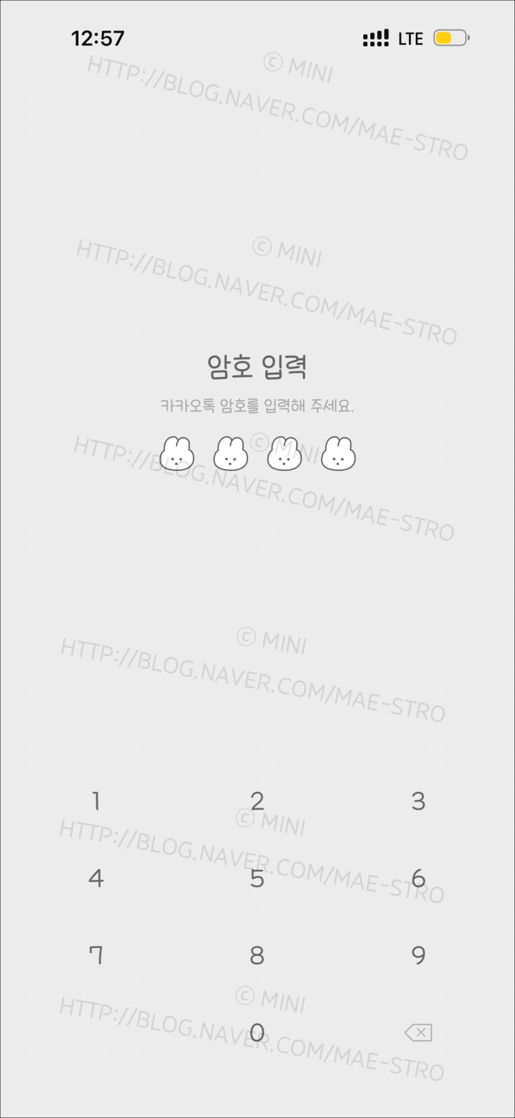  아이폰 카카오톡 테마 | Aa폰트 토끼는핑크야