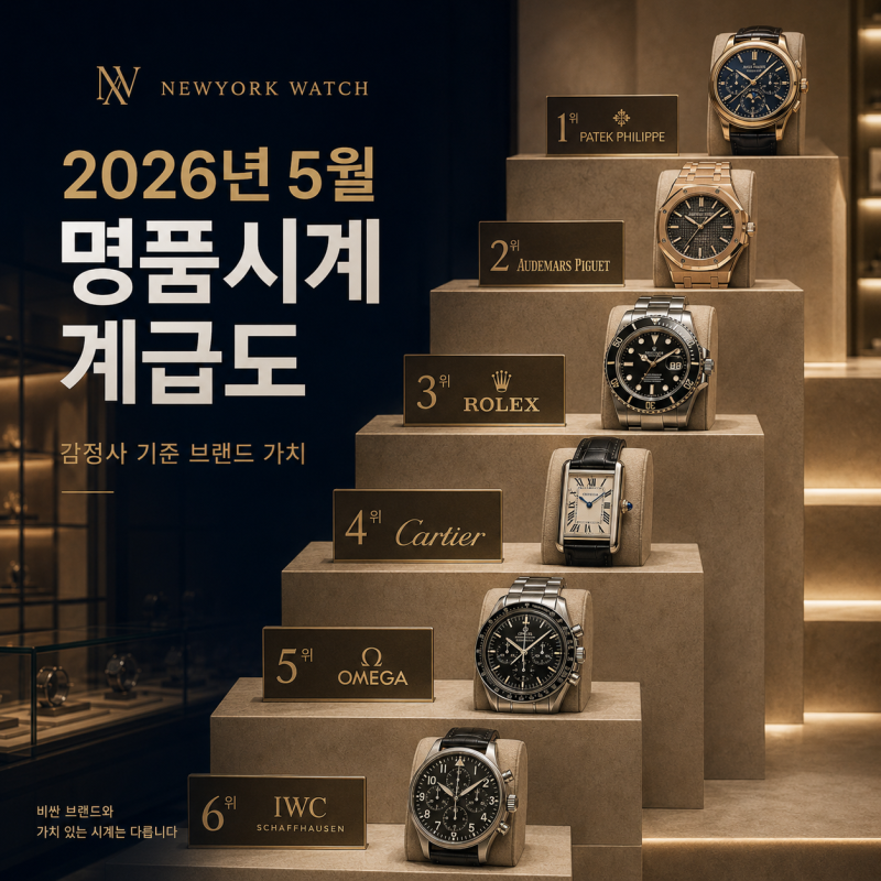 2026년 5월 명품시계 계급도, 남자 시계 구매 전 브랜드 순위 알아보자