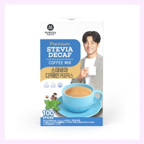 맥널티 디카페인 스테비아 커피믹스, 밤에도 죄책감 없이 달콤하게!