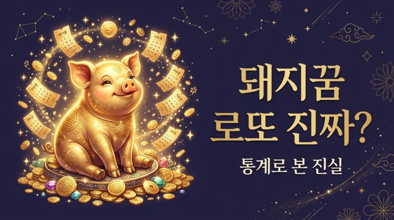 돼지꿈 꾸면 로또 사라는데... 진짜 맞는지 통계로 봤더니요