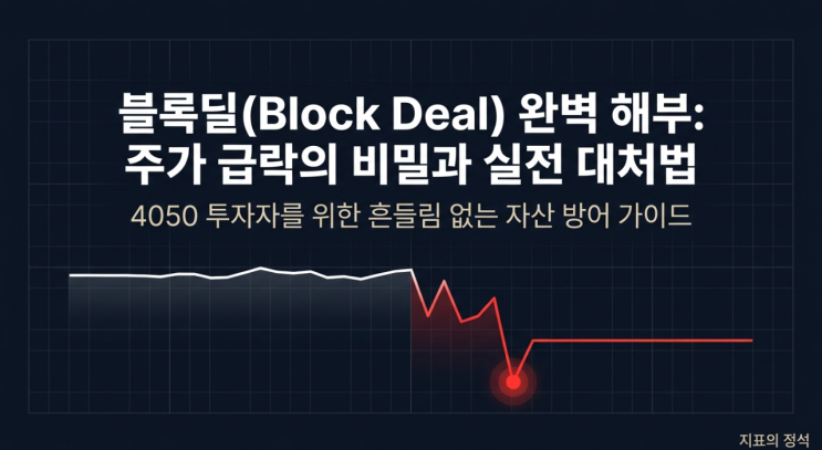  블록딜(Block Deal) 뜻과 주가가 하락하는 근본적인 이유 완벽 분석
