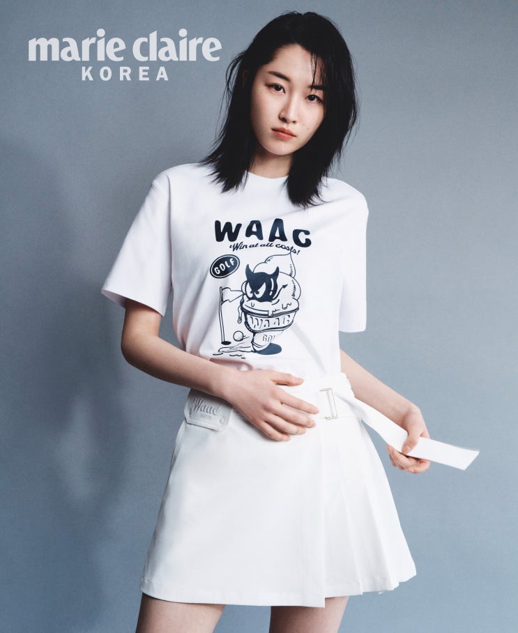  왁 골프웨어 X 마리끌레르 배우 원지안이 완성한 감각적인 필드룩 여성골프웨어