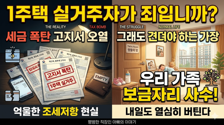  재산세 종부세 고지서 폭탄, 1주택 실거주자가 투기꾼인가요 (현실 조세저항)