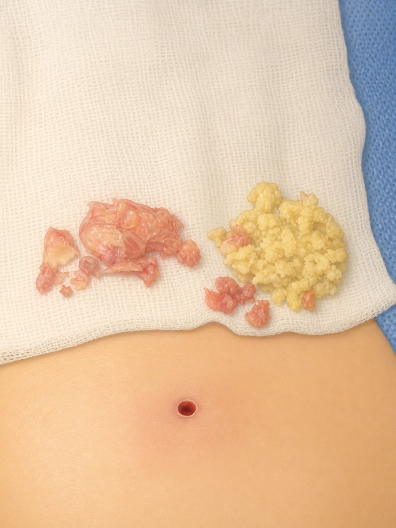 평택피지낭종 등에 생긴 2.5cm 피지낭종 제거 과정