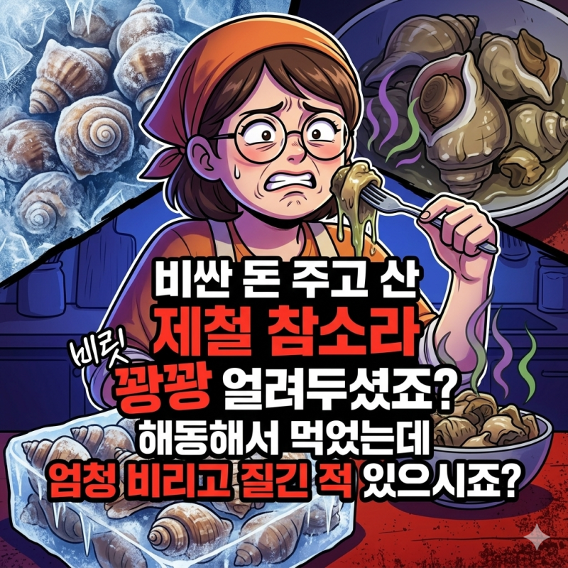 제철 참소라 보관방법, 냉동보관 전 '이것' 안 빼면 다 버립니다